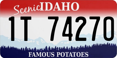 ID license plate 1T7427O