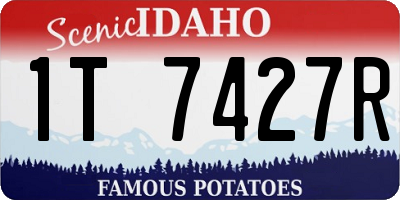 ID license plate 1T7427R