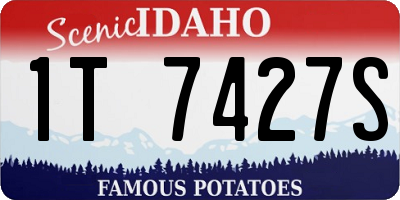ID license plate 1T7427S