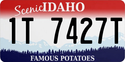 ID license plate 1T7427T