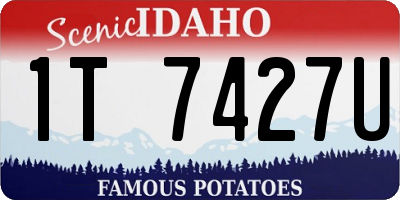 ID license plate 1T7427U