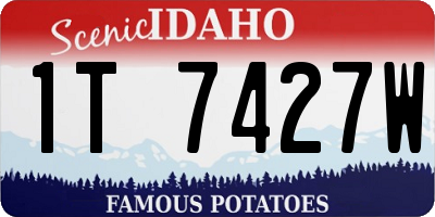 ID license plate 1T7427W