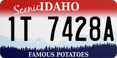 ID license plate 1T7428A