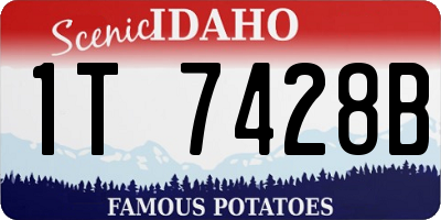 ID license plate 1T7428B