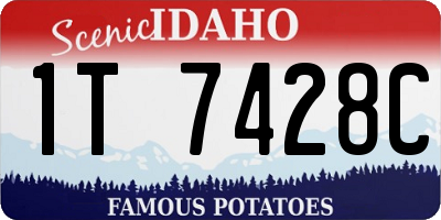 ID license plate 1T7428C