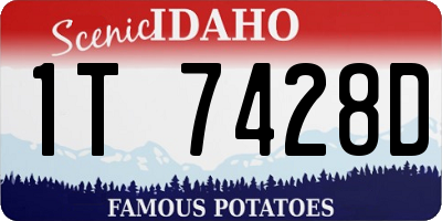 ID license plate 1T7428D