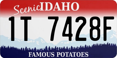 ID license plate 1T7428F
