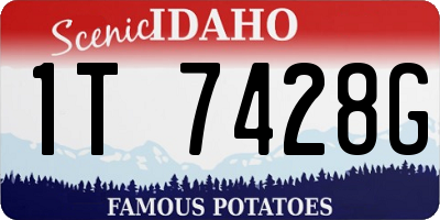 ID license plate 1T7428G