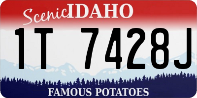 ID license plate 1T7428J