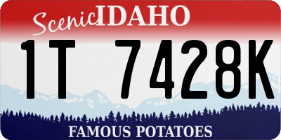 ID license plate 1T7428K