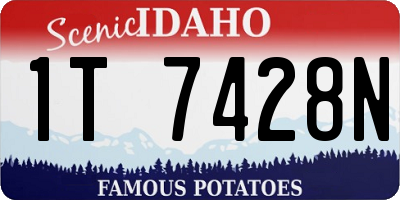 ID license plate 1T7428N