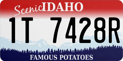 ID license plate 1T7428R