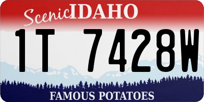 ID license plate 1T7428W