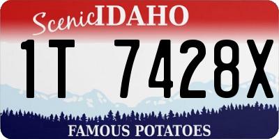ID license plate 1T7428X