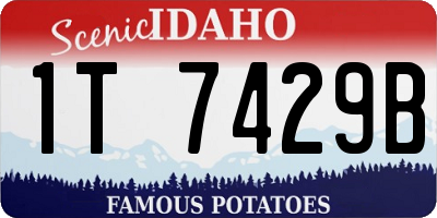 ID license plate 1T7429B
