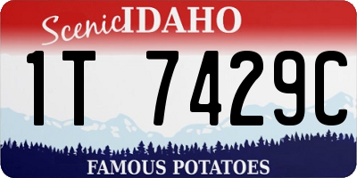 ID license plate 1T7429C