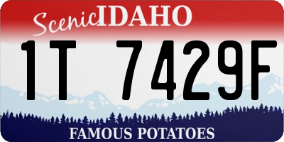 ID license plate 1T7429F