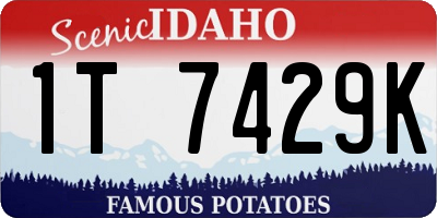 ID license plate 1T7429K
