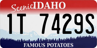 ID license plate 1T7429S