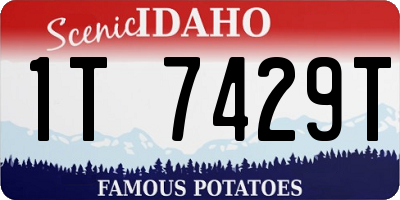 ID license plate 1T7429T