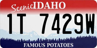 ID license plate 1T7429W