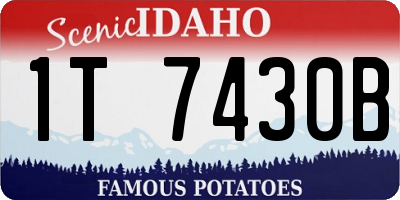 ID license plate 1T7430B