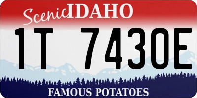 ID license plate 1T7430E