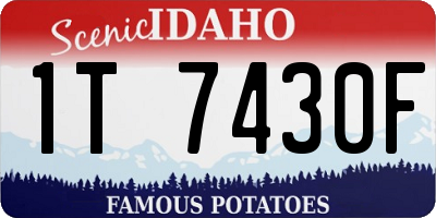 ID license plate 1T7430F