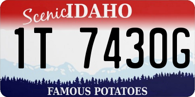 ID license plate 1T7430G