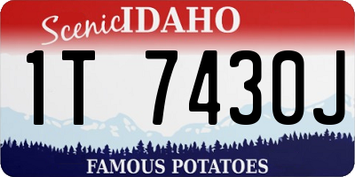 ID license plate 1T7430J