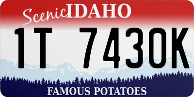 ID license plate 1T7430K