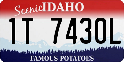 ID license plate 1T7430L