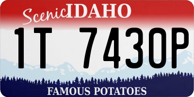 ID license plate 1T7430P