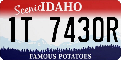 ID license plate 1T7430R