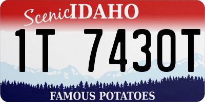 ID license plate 1T7430T