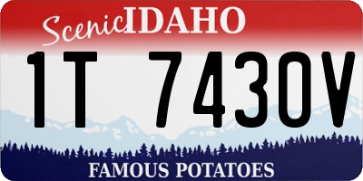 ID license plate 1T7430V