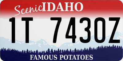 ID license plate 1T7430Z