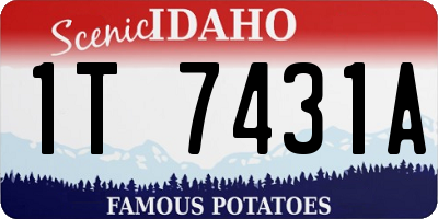 ID license plate 1T7431A