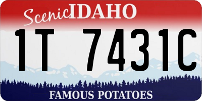 ID license plate 1T7431C