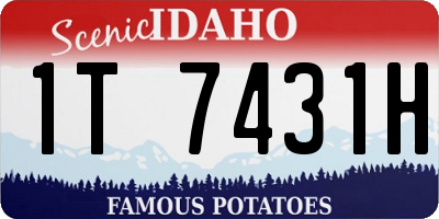 ID license plate 1T7431H
