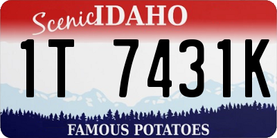 ID license plate 1T7431K