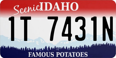 ID license plate 1T7431N