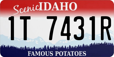 ID license plate 1T7431R
