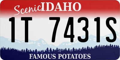 ID license plate 1T7431S
