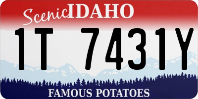 ID license plate 1T7431Y