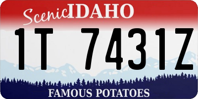 ID license plate 1T7431Z