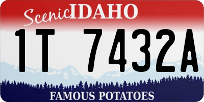 ID license plate 1T7432A