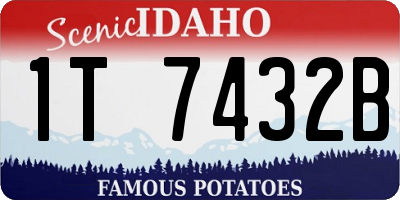ID license plate 1T7432B