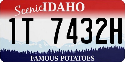 ID license plate 1T7432H