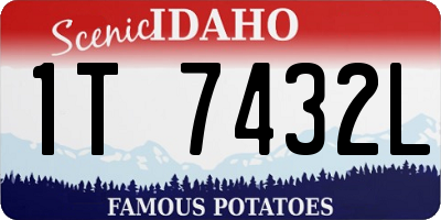 ID license plate 1T7432L